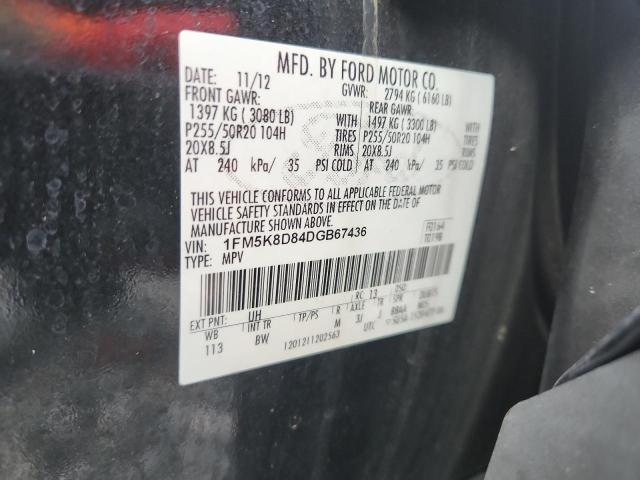 1FM5K8D84DGB67436 - 2013 FORD EXPLORER XLT Qara foto 13