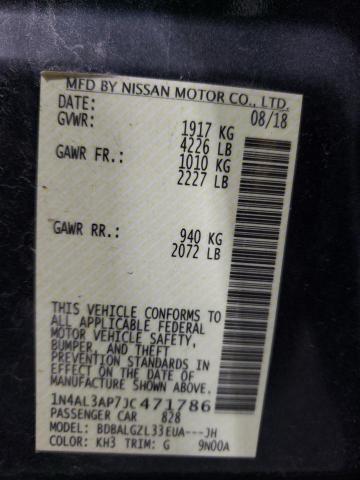 1N4AL3AP7JC471786 - 2018 NISSAN ALTIMA 2.5 BLACK photo 13