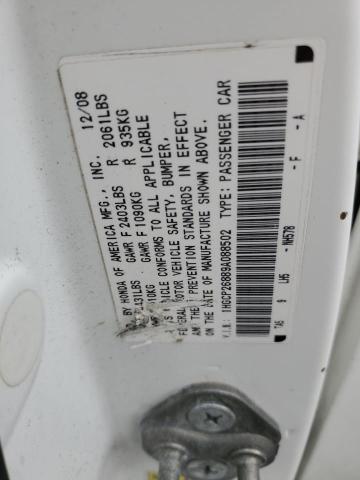 1HGCP26889A088502 - 2009 HONDA ACCORD EXL WHITE photo 12