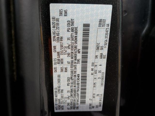 1FMCU0F76GUB13049 - 2016 FORD ESCAPE S GRAY photo 13