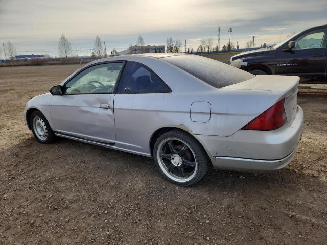 1HGEM22522L817410 - 2002 HONDA CIVIC LX SILVER photo 2