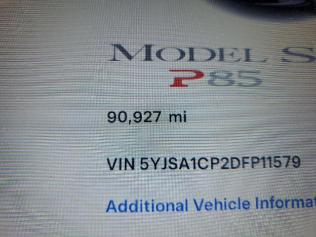 5YJSA1CP2DFP11579 - 2013 TESLA MODEL S Қара фото 9