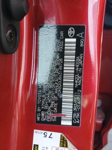 JTDKB20U863148728 - 2006 TOYOTA PRIUS 红色 照片 12