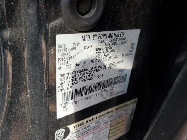 1FMJU1F50AEB07664 - 2010 FORD EXPEDITION XLT Negro foto 13