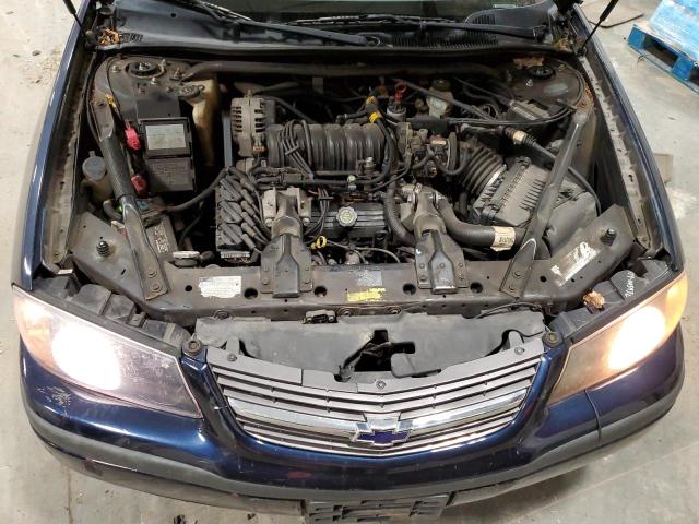 2G1WF55K819337774 - 2001 CHEVROLET IMPALA BLUE photo 11