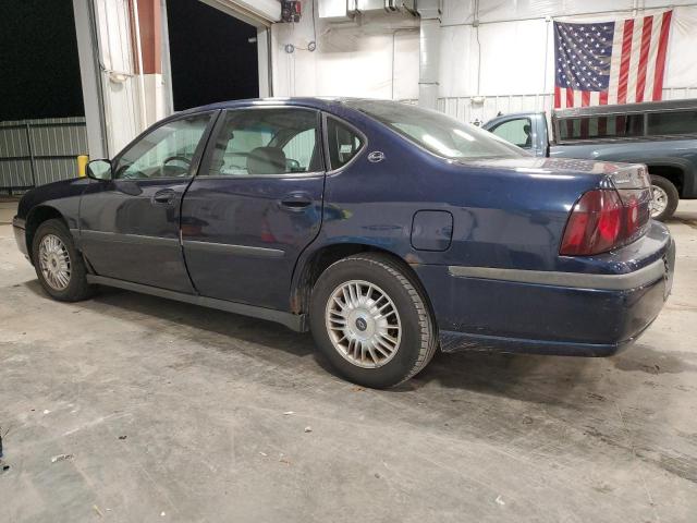 2G1WF55K819337774 - 2001 CHEVROLET IMPALA BLUE photo 2