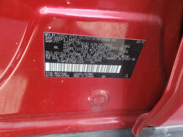 2T3WFREV7DW012035 - 2013 TOYOTA RAV4 XLE RED photo 13