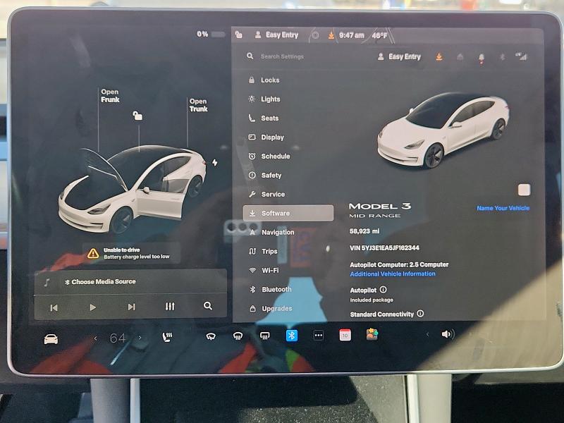 5YJ3E1EA5JF162344 - 2018 TESLA MODEL 3 WHITE photo 9