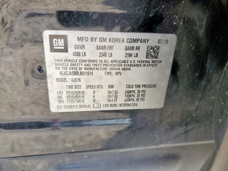 KL4CJASB8LB011619 - 2020 BUICK ENCORE PREFERRED 黑色 照片 13