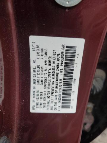 1HGCR2F82DA121836 - 2013 HONDA ACCORD EXL BURGUNDY photo 12