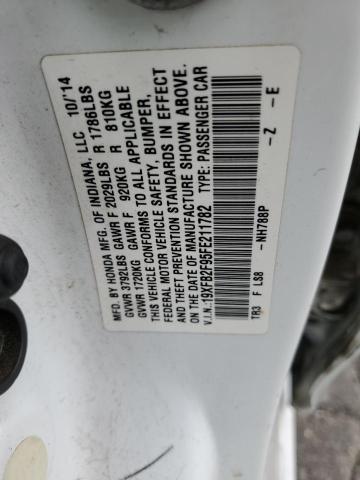 19XFB2F95FE211782 - 2015 HONDA CIVIC EXL WHITE photo 13