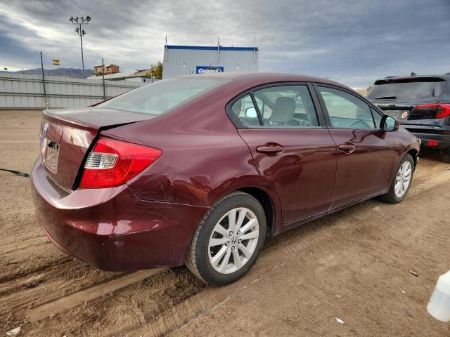 19XFB2F91CE364686 - 2012 HONDA CIVIC EXL 勃艮第红 照片 3