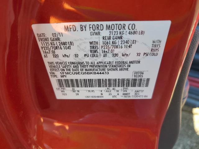 1FMCU9EG5BKB44433 - 2011 FORD ESCAPE LIMITED MAROON photo 13