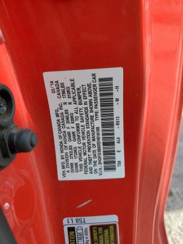 2HGFG3B8XEH516185 - 2014 HONDA CIVIC EX RED photo 13