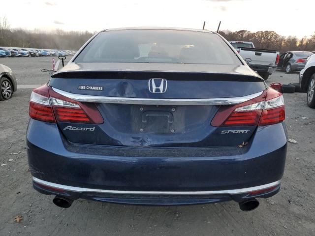 1HGCR2F52HA279847 - 2017 HONDA ACCORD SPORT BLUE photo 6