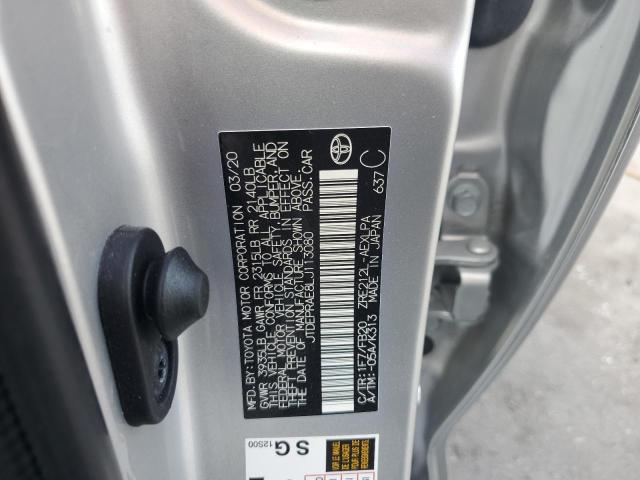 JTDEPRAE8LJ113080 - 2020 TOYOTA COROLLA LE SILVER photo 12