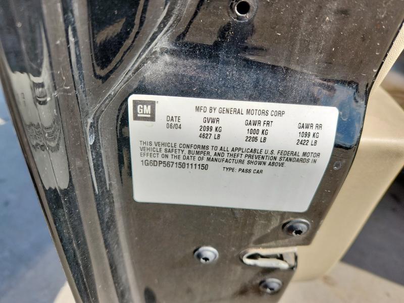 1G6DP567150111150 - 2005 CADILLAC CTS HI FEATURE V6 BLACK photo 13