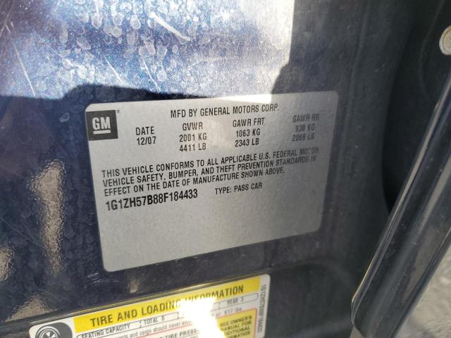 1G1ZH57B88F184433 - 2008 CHEVROLET MALIBU 1LT BLUE photo 12