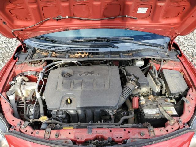 2T1BU4EEXCC888470 - 2012 TOYOTA COROLLA BASE Қызыл фото 11