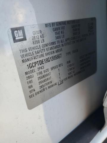 1GCPTDE18G1305667 - 2016 CHEVROLET COLORADO Z71 WHITE photo 13