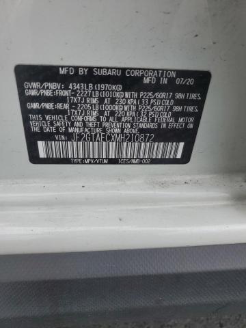 JF2GTAECXMH210872 - 2021 SUBARU CROSSTREK PREMIUM თეთრი ფოტო 13