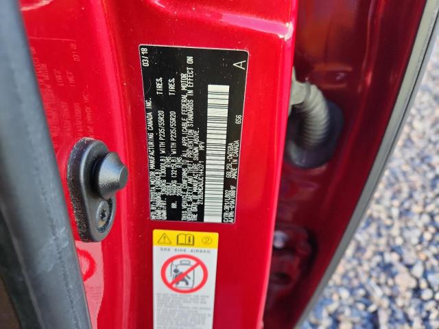 2T2BZMCA0JC144371 - 2018 LEXUS RX 350 BASE წითელი ფოტო 12