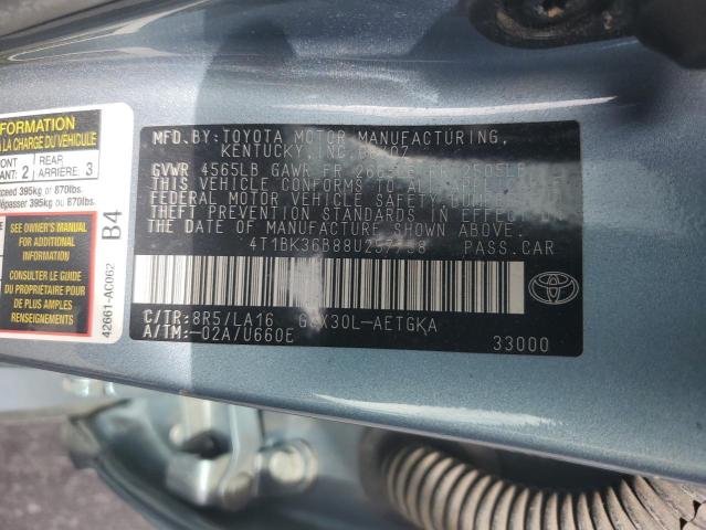 4T1BK36B88U257758 - 2008 TOYOTA AVALON XL 蓝色 照片 12