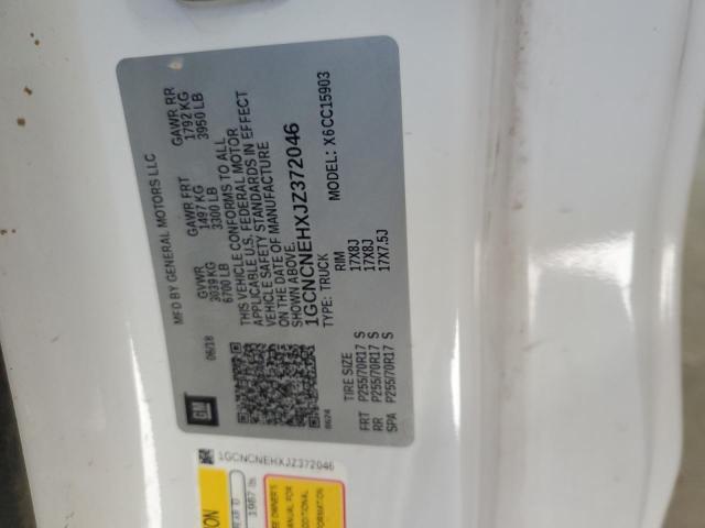 1GCNCNEHXJZ372046 - 2018 CHEVROLET SILVERADO C1500 Սպիտակ լուսանկար 12