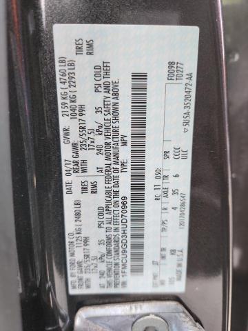 1FMCU9GD3HUD70969 - 2017 FORD ESCAPE SE GRAY photo 12