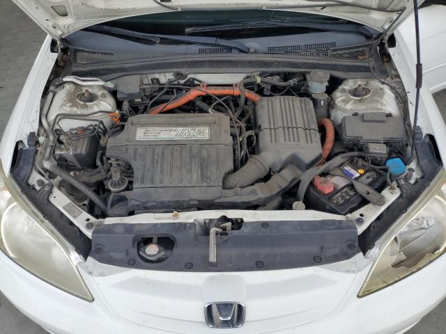 JHMES96605S019108 - 2005 HONDA CIVIC HYBRID WHITE photo 11