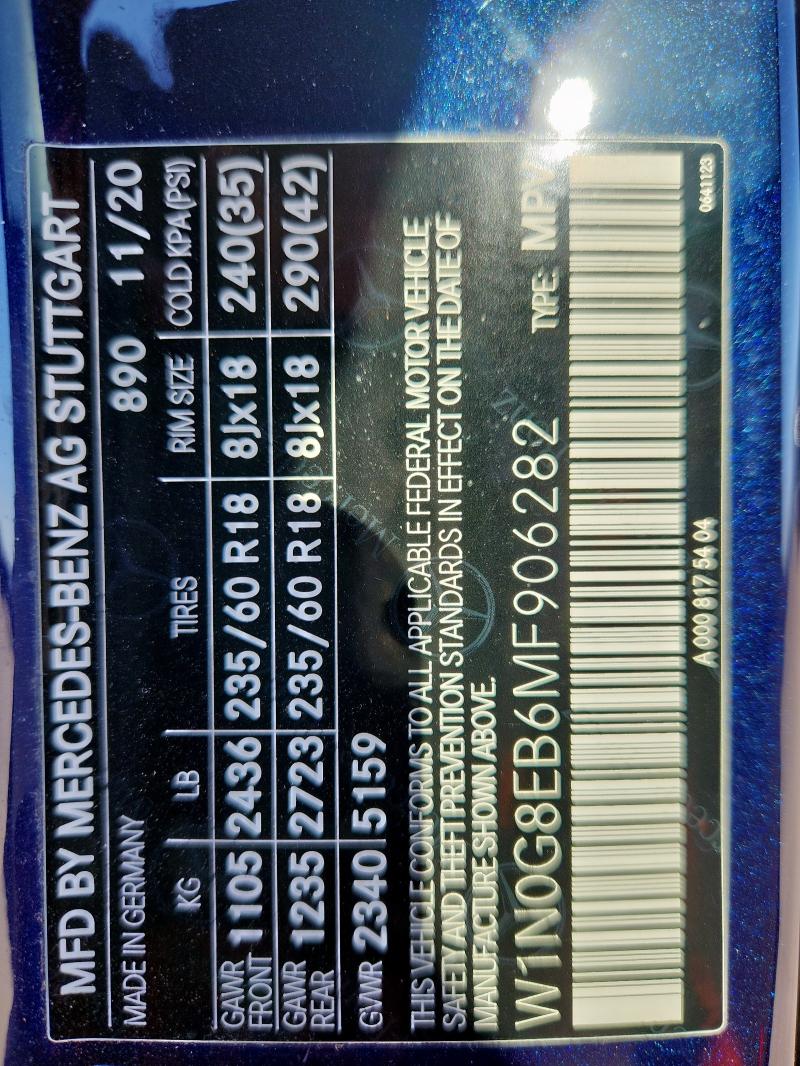 W1N0G8EB6MF906282 - 2021 MERCEDES-BENZ GLC 300 4MATIC BLUE photo 13