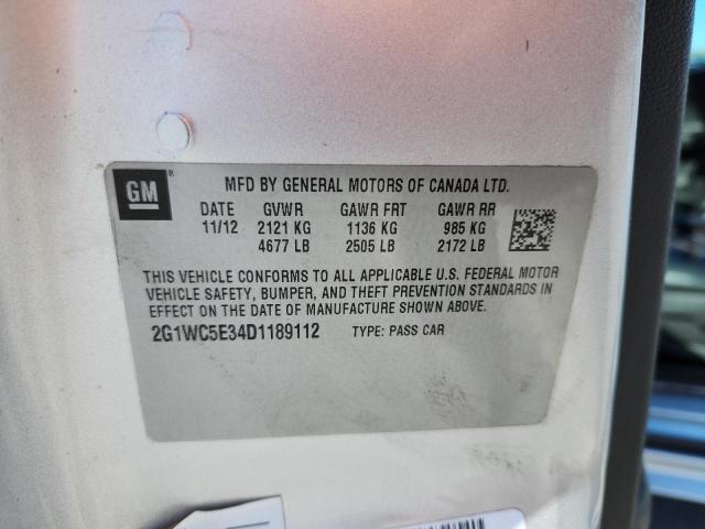 2G1WC5E34D1189112 - 2013 CHEVROLET IMPALA LTZ Plata foto 12