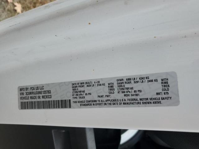3C6MRVJG6NE120763 - 2022 RAM PROMASTER 3500 HIGH Blanco foto 13