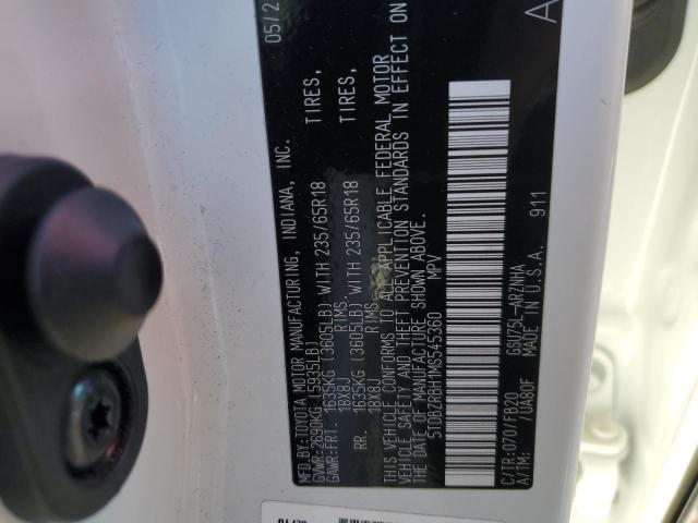 5TDBZRBH1MS545360 - 2021 TOYOTA HIGHLANDER L WHITE photo 14