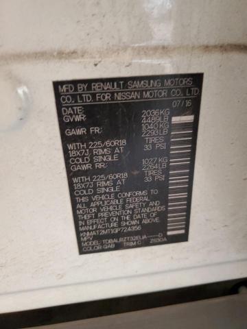 KNMAT2MT1GP724356 - 2016 NISSAN ROGUE S WHITE photo 13