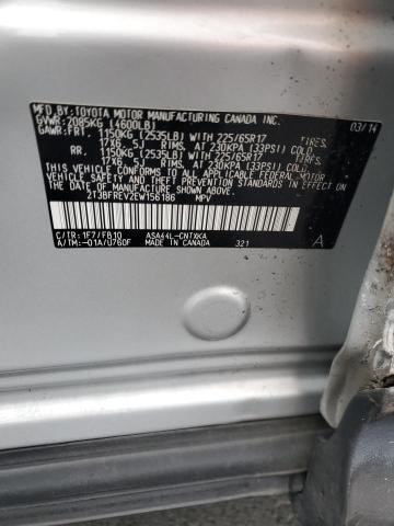 2T3BFREV2EW156186 - 2014 TOYOTA RAV4 LE SILVER photo 13