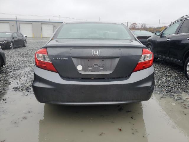 2HGFB2F51CH314471 - 2012 HONDA CIVIC LX GRAY photo 6