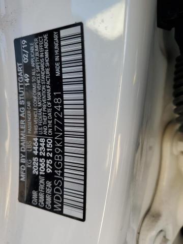 WDDSJ4GB9KN772481 - 2019 MERCEDES-BENZ CLA 250 4MATIC WHITE photo 12