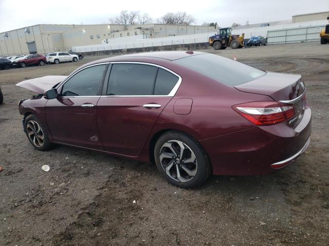 1HGCR2F72HA065989 - 2017 HONDA ACCORD EX MAROON photo 2