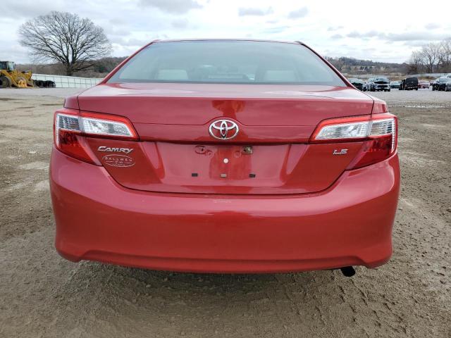 4T4BF1FK2CR247556 - 2012 TOYOTA CAMRY BASE RED photo 6