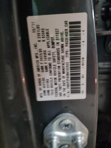 1HGCP2F80BA150500 - 2011 HONDA ACCORD EXL GRAY photo 12