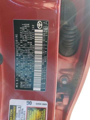 5YFBURHE6JP753380 - 2018 TOYOTA COROLLA L 红色 照片 13