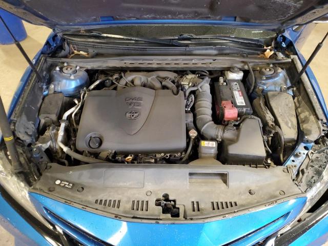 4T1BZ1HK1KU023787 - 2019 TOYOTA CAMRY XSE BLUE photo 11