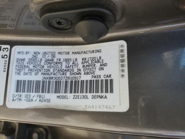 1NXBR30E07Z810917 - 2007 TOYOTA COROLLA CE 灰色 照片 12