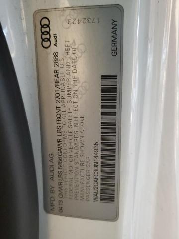 WAU2GAFC3DN144935 - 2013 AUDI A7 PRESTIGE WHITE photo 12