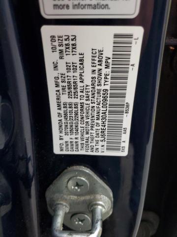 5J6RE4H30AL009659 - 2010 HONDA CR-V LX 蓝色 照片 13