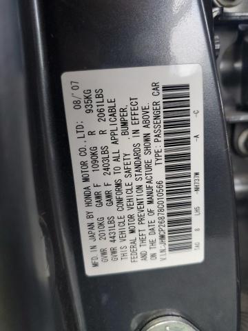 JHMCP26878C010566 - 2008 HONDA ACCORD EXL GRAY photo 13