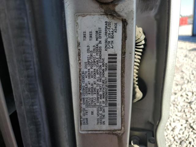 5TEGM92N83Z167677 - 2003 TOYOTA TACOMA DOUBLE CAB PRERUNNER SILVER photo 12