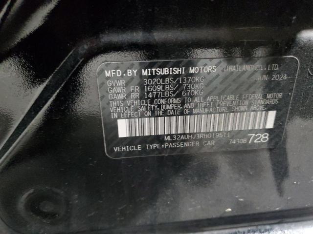 ML32AUHJ3RH019511 - 2024 MITSUBISHI MIRAGE ES Qara foto 12