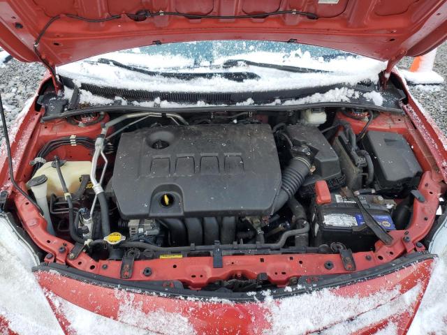 2T1BU4EE4CC777896 - 2012 TOYOTA COROLLA BASE RED photo 11